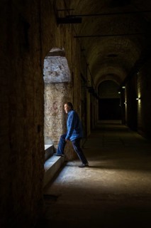 DEU Germany Germany Berlin The Chinese artist Ai Weiwei in his studio in the vaulted cellar of the
