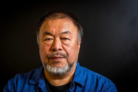 DEU Germany Germany Berlin The Chinese artist Ai Weiwei in his studio in the vaulted cellar of the