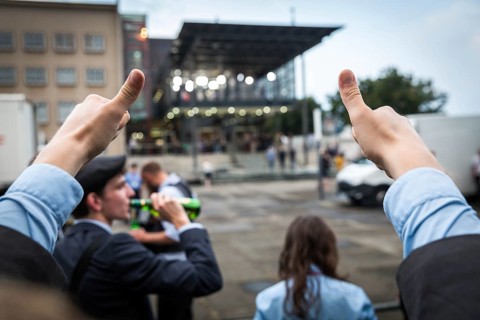 DEU Germany Germany Dresden Impressions of election day in the Saxon state capital: members of the