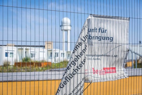 DEU Germany Germany Berlin The abandoned site of the Tempohome, a temporary container settlement,