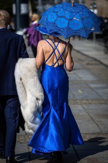 DEU Germany Germany Berlin An elderly couple in luxury clothing on their way to the opera