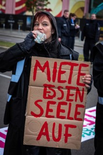DEU Germany Germany Berlin Demonstration against rent increase and gentrification.eating and