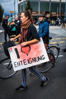 DEU Germany Germany Berlin Demonstration against rent increase and gentrification. poster with