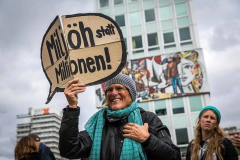DEU Germany Germany Berlin Demonstration against rent increases and gentrification