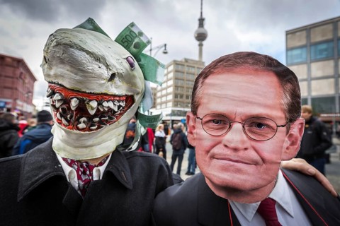 DEU Germany Germany Berlin Demonstration against rent increases and gentrification. rent shark and