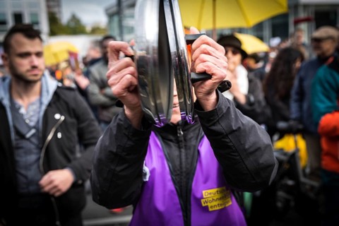 DEU Germany Germany Berlin Demonstration against rent increases and gentrification Protest with