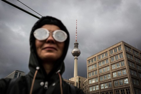 DEU Germany Germany Berlin Demonstration against rent increases and gentrification Participant with