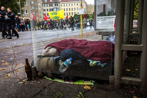 DEU Germany Germany Berlin Demonstration against rent increases and gentrification Protest march