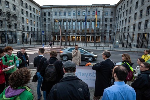DEU Germany Germany Berlin Around 25 participants organise the second rally of the tuesdaysfortaxes