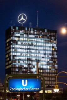 DEU Germany Germany Berlin Light projections and art installations for the 30th anniversary of the