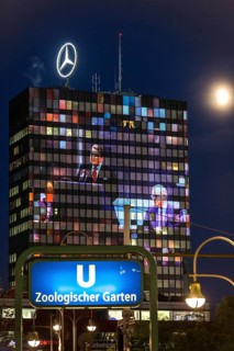 DEU Germany Germany Berlin Light projections and art installations for the 30th anniversary of the
