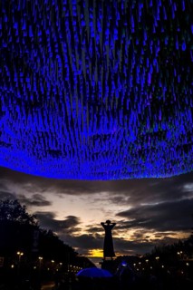 DEU Germany Germany Berlin Light projections and art installations to mark the 30th anniversary of