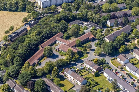 Aerial view, former primary school Im Dorf, Am Berge, former Albert-Schweitzer-Schule, Eicklohweg,