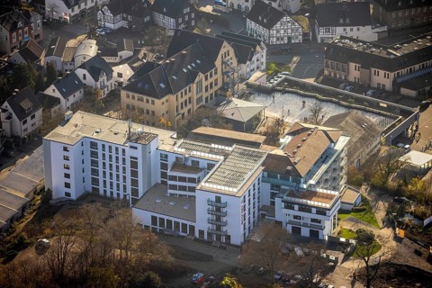 Aerial photo, retirement home GVS Herdecke, primary school, Robert-Bonnermann-Schule, Herdecke,