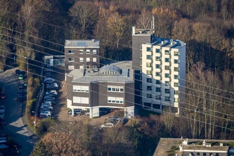 Aerial photo, Ambulanticum Herdecke, Herdecke, Ruhr area, North Rhine-Westphalia, Germany, DE,