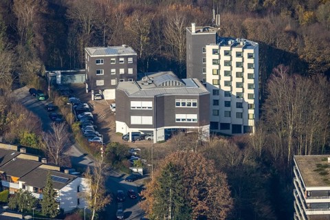 Aerial photo, Ambulanticum Herdecke, Herdecke, Ruhr area, North Rhine-Westphalia, Germany, DE,