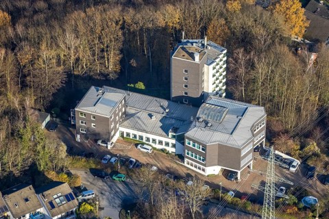 Aerial photo, Ambulanticum Herdecke, Herdecke, Ruhr area, North Rhine-Westphalia, Germany, DE,