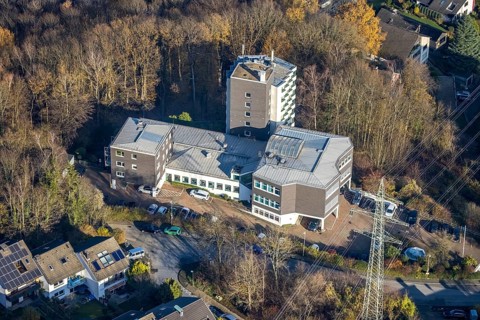 Aerial photo, Ambulanticum Herdecke, Herdecke, Ruhr area, North Rhine-Westphalia, Germany, DE,