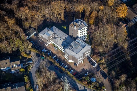 Aerial photo, Ambulanticum Herdecke, Herdecke, Ruhr area, North Rhine-Westphalia, Germany, DE,