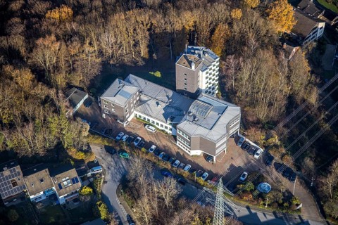 Aerial photo, Ambulanticum Herdecke, Herdecke, Ruhr area, North Rhine-Westphalia, Germany, DE,