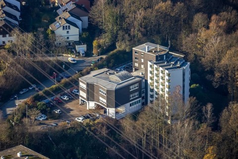 Aerial photo, Ambulanticum Herdecke, Herdecke, Ruhr area, North Rhine-Westphalia, Germany, DE,