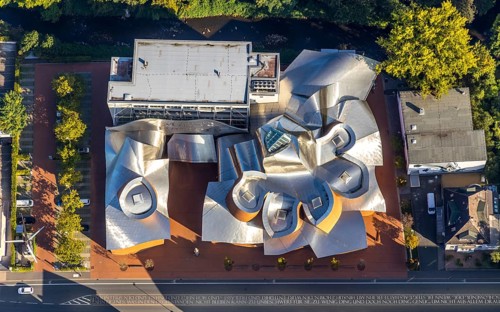 Aerial photograph, Marta Herford Museum, Herford city, Herford, Ostwestfalen-Lippe, OWL, North