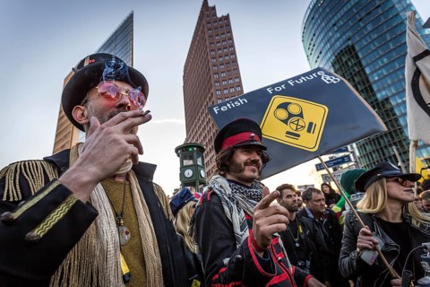 DEU Germany Germany Berlin Protesters of the Extinction Rebellion movement during the occupation of