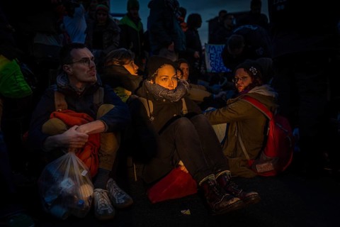 DEU Germany Germany Berlin Demonstrators of the Extinction Rebellion movement during the occupation