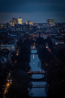 DEU Germany Germany Berlin View across the Landwehr Canal to Potsdamer Platz