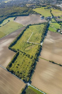 Aerial view, Ennigerberg forest, former Westfalen Schacht 7 colliery, Hamm, Ruhr area, North
