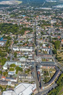 Aerial view, City of Herne - Department Children-Youth-Family, ChristusKirche Wanne, Gymnasium