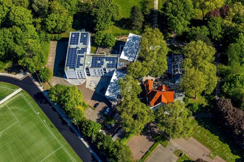 Aerial photo, Parkhotel Herne, Herne, Ruhr area, North Rhine-Westphalia, Germany, DE, Europe,