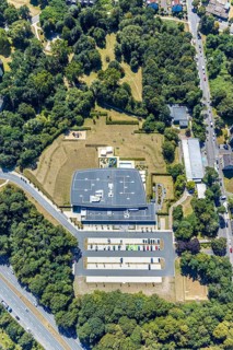 Aerial photo, Wananas swimming pool, Herne, Ruhr area, North Rhine-Westphalia, Germany, distance