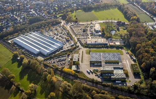 Aerial view, Verkehrsbetrieb Hamm, Auto Zentrum Dr. Mertens, Gartencenter Hesse, Rhynern, Hamm,