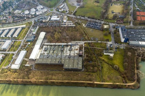 Aerial photo, company for mechanical engineering sinter works, Herne, Ruhr area, North