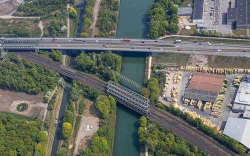 Motorway bridge A43 over the Rhine-Herne Canal will be closed for trucks, Emscher, A43 motorway,
