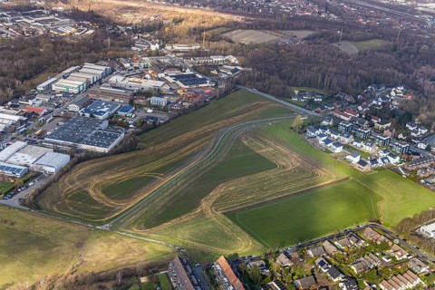 Aerial view, Planned construction area in the area Castroper Straße / An der Lime tree in Södingen