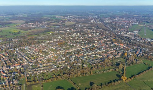 Aerial photo, Hammer Norden, Bockum-Hövel, Nordenstiftsweg, Bockumer Weg, Hamm, Ruhr area, North
