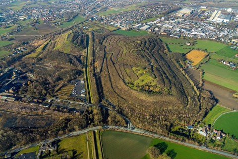 Aerial photo, Kissinger Höhe, slag heap, Humbert-Halde, Hamm, Ruhr area, North Rhine-Westphalia,