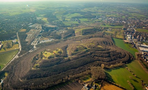 Aerial photo, Kissinger Höhe, slag heap, Humbert-Halde, Hamm, Ruhr area, North Rhine-Westphalia,