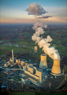 Aerial view, RWE power plant Westfalen, Schmehausen, power plant shutdown, Uentrop, Hamm, Ruhr