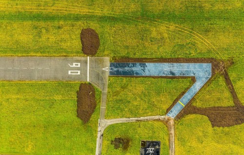 Aerial photo, Lippewiesen, reconstruction of Lippe meadows between Hamm-Lippewiesen airfield and