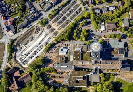 Aerial view, hospital We have updated our terms of use. Familiarise yourself with them