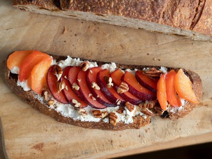 Sourdough toast creating a healthy breakfast or snack option