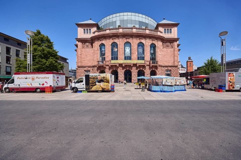 City center, Mainz State Theatre, Philharmonic Orchestra, theatre, court builder Georg Moller,