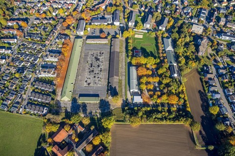 Aerial photo, Hamm Federal Administration Office and Main Customs Office, Central Accommodation