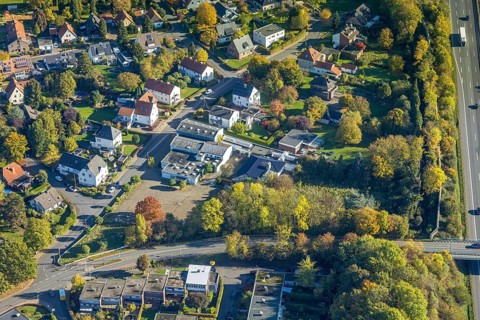 Aerial view, residential development Wambelner Straße, Rhynern district, Hamm, Ruhr area, North