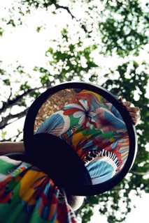 Reflection of a lower body in the forest, Pretoria, South Africa