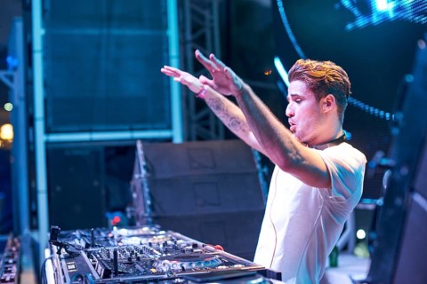 EDITORIAL and NEWS ONLY, DJ Ravitez (Chico de Reus) at Starbeach events festival Hersonissos,