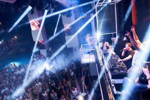 EDITORIAL and NEWS ONLY, rare moment of joint DJ back to back performance of edm dance music DJ